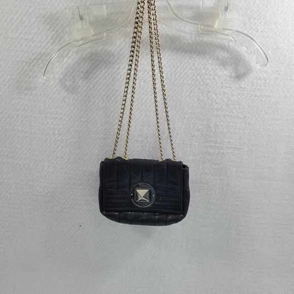 kate spade Handbags - Kate Spade Small Black Pebble Leather Cross Body Purse Chain Strap 122423-0584